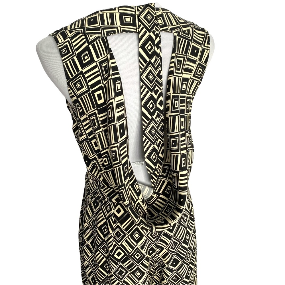 SOLD‼️ Christian Dior 100% Silk Geometric Palazzo Pant Sleeveless Jumpsuit - Picture 6 of 14